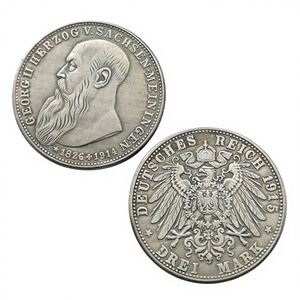 (1826+1914) Ducado de Saxe-Meiningen 1915 Alemania 3 marcos - Bernhard III Monedas conmemorativas de estilo antiguo, regalos, decoración del hogar - Product Image 2
