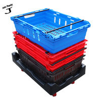 Caisse de transport en plastique à mailles, durable, pour distribution logistique, panier de manutention en PP, recyclable, pour légumes et fruits, empilable