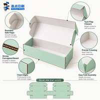 Boîte d'expédition en carton ondulé vert personnalisée de luxe pour la présentation en boutique de donuts et sur comptoir de pâtisserie