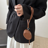 Tas leher Mini kelas atas dengan lipstik cermin Dompet ritsleting selempang koin ringkas indah Desain Mode grosir panjang pendek