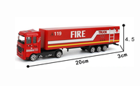 Modèle miniature personnalisé 1:72 en alliage, voiture conteneur coulissante, à friction, roues libres, moulé sous pression, cadeau pour garçons