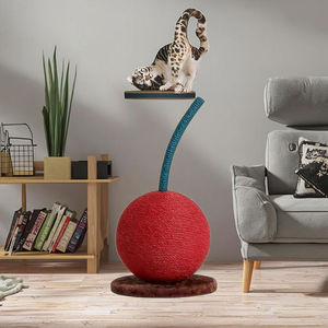 Hot verkopende nieuwe stijl interactieve kersenkat klimrek oranje touw kattenkrabpaal cartoon stijl antislip voor huisdieren katten - Product Image 3