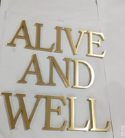 Letra de canal de Metal de alta calidad, Letra de señal de espejo dorado, letras de acero inoxidable fabricadas en 3D para tienda