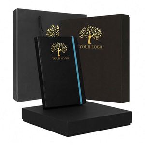 High-End Black Office Notebook Set for Corporate Gifting Included in Deluxe Packaging - Product Image 5