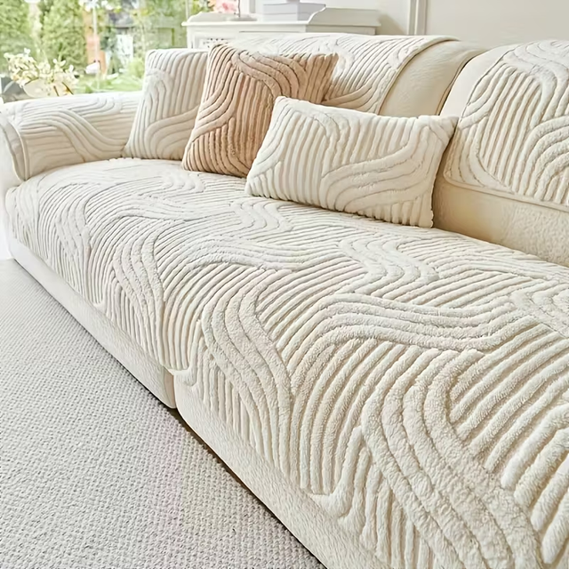 Wholesale Elastic Stretch Washable 2/3 Seat Polyester Sofa Cover Easy Clean Non Slip Sofa Protector Pet Friendly Durable