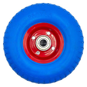 पु फोम व्हील 3.00-4 फ्लैट मुक्त pu फोम ठोस टायर हाथ ट्रॉली व्हील और टायर - Product Image 6