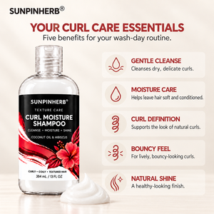 Sunpinherb แชมพูสำหรับผมหยิกให้ความชุ่มชื่นแชมพูให้ผมหยักศกน้ำมันมะพร้าวให้ความชุ่มชื่น384มล. ส่งตรงจากโรงงาน - Product Image 4