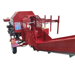 Máquina de procesamiento de leña YHT30T350 operada hidráulicamente, divisor de troncos con mesa de cadena, maquinaria de carpintería