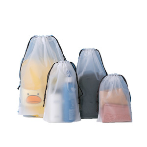 Sac en plastique à cordon personnalisé, sac à cordon pour vêtements, sac en PVC à cordon, petit sac transparent à cordon - Product Image 4
