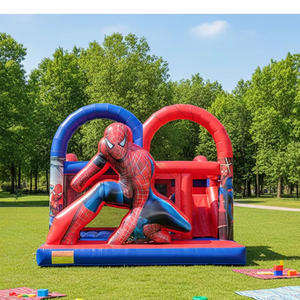 Nouveau Château Gonflable Commercial en Promotion : Combo Toboggan et Aire de Jeu Super-héros - Product Image 1