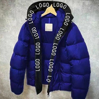 Veste bomber en polyester épaisse à capuche, grande taille, nouvelle collection d'hiver, fermeture éclair, imprimé lettres, unisexe, tendance