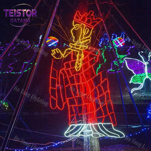 ไฟตกแต่งรูปตัวการ์ตูนคริสต์มาส 2 มิติ แบบ LED สำหรับสวนสนุก รีสอร์ท ภูมิทัศน์ และโครงการวันหยุด - Product Image 6