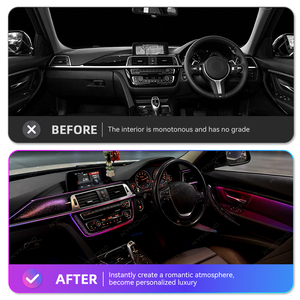 Kit d'éclairage d'ambiance LED KYNCHO pour Série 3 F30, 64 couleurs, contrôle par application, éclairage intérieur automobile 12V, 64 couleurs, application intelligente C - Product Image 3