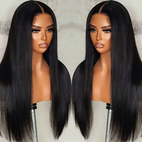 Perruque en cheveux humains naturels lisses, qualité 15A, cheveux vietnamiens bruts, perruque Lace Front, 100% originale, fournisseur de cheveux vietnamiens bruts