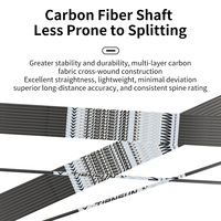 STARCN Archery ID Flèches en carbone pur de 4,2 mm pour arcs classiques et à poulies, accessoires pour la chasse, le tir sur cible et la compétition