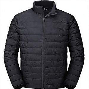 <b>Men's</b> Lightweight Packable Down Coat Waterproof Winter Hooded Jacket with 100% Down Filling Casual Storage <b>Pouch</b> - Product Image 1