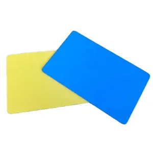 Tarjetas NFC216 imprimibles de cupón VIP de regalo de plástico PVC de materia prima azul