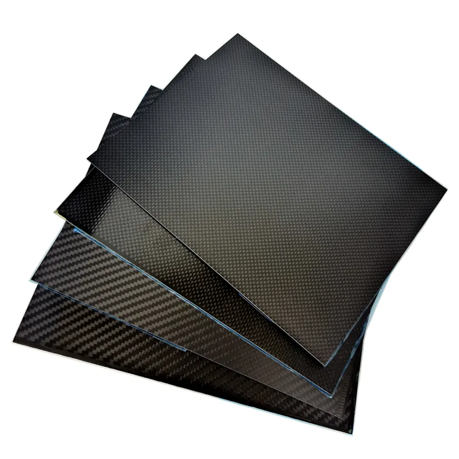 Tejido Liso 3K 500x600mm 4 mm SOFIALXC Panel Laminado de Fibra de Carbono 100% Superficie Lisa 