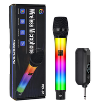 Micrófono Inalámbrico WX1 2.4G de Mano con Cancelación de Ruido, Ligero, LED, Tipo C para Karaoke, Canto, KTV