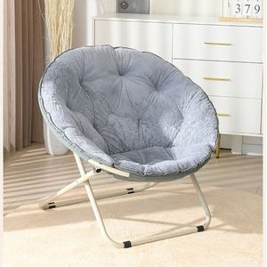 Ventes directes d'usine de chaises de relaxation pliantes surdimensionnées, chaises pliantes, chaises confortables de salon ou de chambre à coucher en fourrure grise - Product Image 3