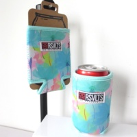 Individuell bedruckbare Sublimations-Standard-12oz-Coozies/Getränkehalter mit Logo, faltbare Neopren-Blanko-Bierdosenkühler
