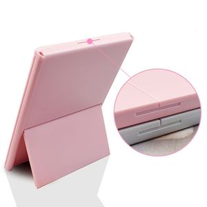 High Quality ABS Plastic Tri-fold <b>Makeup</b> Mirror Private Label Portable Travel Foldable <b>Vanity</b> Mirror With Stand - Product Image 6