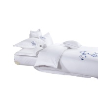 Parure de Lit en Percale de Coton Égyptien 350 Fils Haut de Gamme Effet Satin pour la Maison