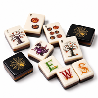 Ensemble de Mahjong américain en acrylique Bliss Luxury Christmas Festival, 160 tuiles, pliable, portable, jeu de loisirs pour les fêtes en intérieur