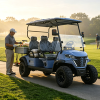 Voiture de golf électrique tout-terrain Rainbow 72V certifiée CE, freins à disque, personnalisable, 2 places avec compartiment arrière, 30 km/h, autonomie 70-90 km