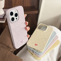 Paquet complet couleur croisé frais Simple vague Point TPU étui de téléphone portable pour iphone 17 16 15 14 13 12