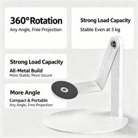 Support de projecteur pour home cinéma, support unilatéral, mini support de projecteur portable, support de table stable pour projecteur