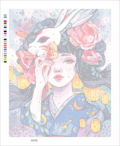 Venta al por mayor <span class=keywords><strong>Anime</strong></span> chica retrato pintura al óleo por números regalo único decoración del hogar mano pintura al óleo lienzo pintado - Product Image 5