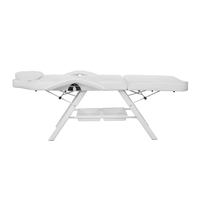 SW Mobilier de salon facial blanc multifonction chinois Lit à cils inclinable réglable avec chaises de rangement pour table de massage