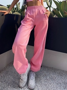 Vente en gros <span class=keywords><strong>Pantalon</strong></span> de survêtement multicolore taille haute <span class=keywords><strong>Pantalon</strong></span> de jogging de couleur unie de sport décontracté pour femmes - Product Image 4