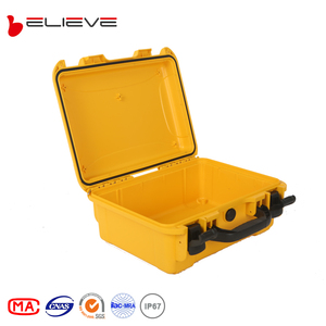 Caja de pistola de plástico duro resistente al agua negra grande personalizable mango de espuma equipo de protección solución de almacenamiento para exteriores OEM - Product Image 6