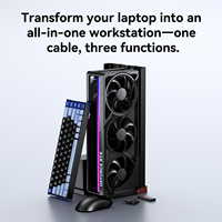 Dock GPU Thunderbolt 5 G5Max/G5Pro, 80Gbps, PCIe4.0 x4, 8K*60Hz, Pengisian Daya 140W, Enclosure eGPU Eksternal untuk Laptop