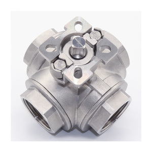 1000 wog ba chiều van thép không gỉ Van bi nữ ren L t Cổng <span class=keywords><strong>3</strong></span> chiều van bi - Product Image 6