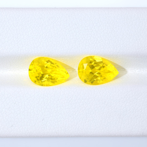 Cadermay Pierre précieuse jaune fluorescente forte, taille poire, en Garnet d'yttrium et d'aluminium (YAG), cultivée en laboratoire, pour bijoux, pierre en vrac pour bague - Product Image 2