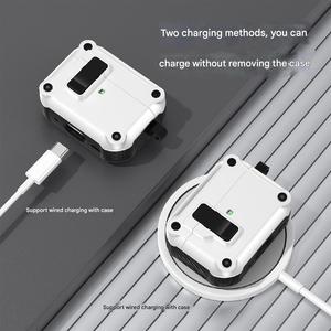 Étui pour écouteurs à ouverture automatique, résistant aux chocs, <span class=keywords><strong>coque</strong></span> de protection rigide pour écouteurs avec verrouillage sécurisé et crochet pour <span class=keywords><strong>AirPods</strong></span> <span class=keywords><strong>2</strong></span> - Product Image 2