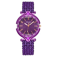 Jam Tangan Wanita Digital Fashion Terlaris, Kustomisasi Pabrik, Jam Tangan Quartz dengan Tali Plastik, Arloji Wanita