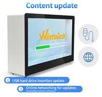 Gabinete de Pantalla LCD Transparente con Clasificación IP65 de 10.1-32 Pulgadas con Animación y 3D para Publicidad Interior/Exterior