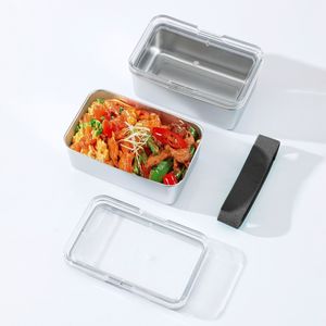 Lekfre กล่องอาหารกลางวันสแตนเลสสตีล, กล่องเบนโตะสแตนเลสพร้อมเข็มขัดกล่องเบนโตะอาหารที่มีฝาปิดพลาสติกเครื่องล้างจานปลอดภัย - Product Image 5