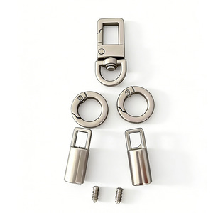 Mobile Phone Lanyard Set 8mm Zinc Alloy Carabiner Keychain DIY Pendant Spring Buckle Ring Accessory - Product Image 3
