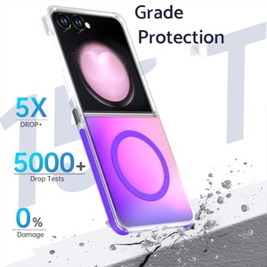 Funda Magnética Mate Degradada al por Mayor para Samsung Z Flip 8 4 5 6 7, Carcasa Protectora Antigolpes con Carga Inalámbrica - Product Image 4