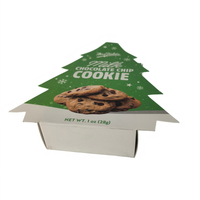 Boîte d'emballage personnalisable en forme de sapin de Noël en carton recyclé biodégradable et écologique avec paillettes pour cadeaux de Noël et bonbons