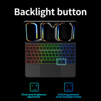 iPad Pro 13 pouces 7e génération M4 2024, étui de protection pour tablette, vente en gros d'usine, étui clavier magnétique sans fil, disposition nouvelle