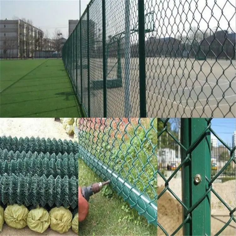 Recinzione a maglie di alta qualità (zincata in pvcamp) e pannelli di recinzione a maglie di catena 6x10 e 6x12 pannelli di recinzione a maglie di catena
