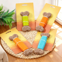 Juguete Masticable para Perros de Imitación de Hueso TPR, Barra Molar Resistente para Cachorros Pequeños y Medianos, Juguete para Masticar para Mascotas para Aliviar el Aburrimiento