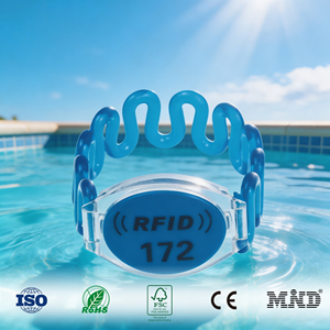 สายรัดข้อมือ RFID สำหรับสระว่ายน้ำ 13.56Mhz กันน้ำ สายรัดข้อมือ NFC สำหรับตู้เก็บของ สายรัดข้อมือกุญแจเข้าถึง - Product Image 1