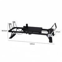 Matériel de Yoga Portable en Acier Pliable avec Roues pour Entraînement Pilates et Renforcement du Corps à Domicile – Exclusivité Transfrontalière